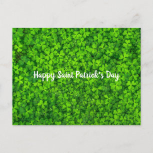 Carte Postale Saint Patrick's Day Shamrock vert irlandais