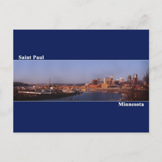 Carte postale Saint Paul, Minnesota (bleu foncé)