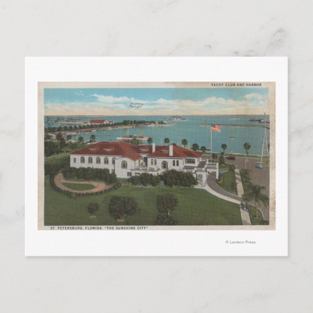 Carte Postale Saint-Pétersbourg, FL - Aerial of Yacht Club & (Devant)