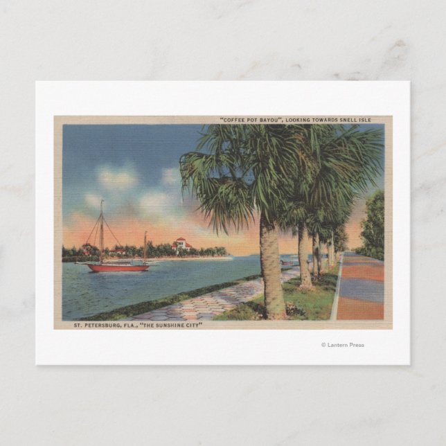 Carte Postale Saint-Pétersbourg, FL - Vue du pot de café (Devant)