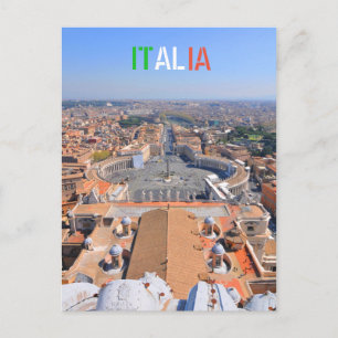 Carte Postale Saint Pierre carré en Vatican, Rome, Italie