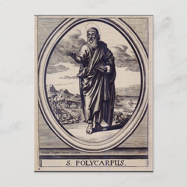 Carte Postale Saint Polycarpe de Smyrne Martyr et Père de l'Égli (Devant)