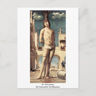 Carte Postale Saint Sébastien Par Antonello Da Messina