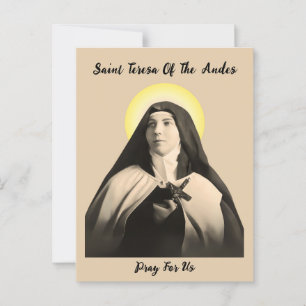 CARTE POSTALE SAINT TERESA DES ANDES