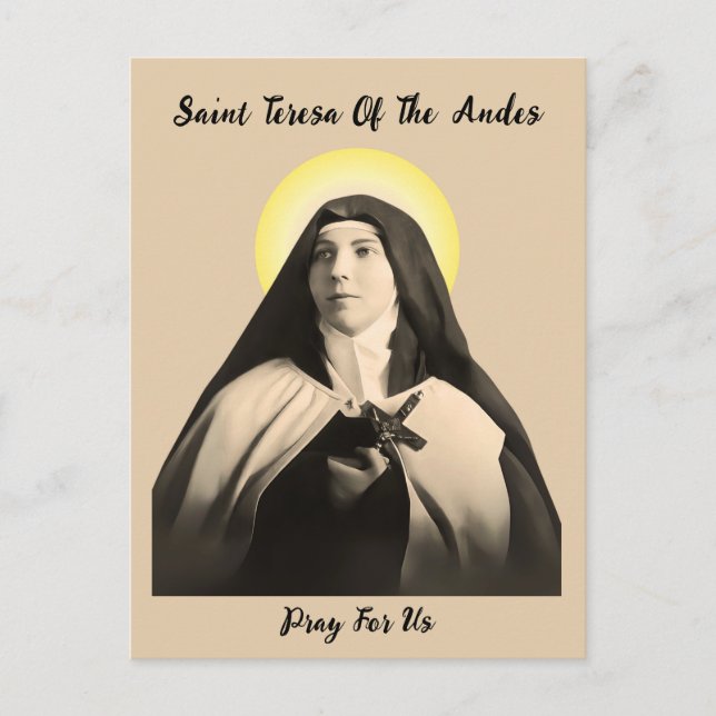 CARTE POSTALE SAINT TERESA DES ANDES (Devant)