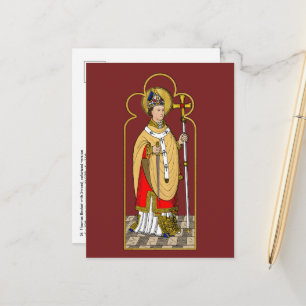 Carte Postale Saint Thomas Becket avec Épée (M 033; Colorisée)
