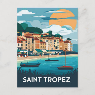 Carte Postale Saint Tropez France Beach Travel