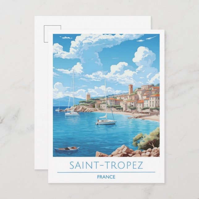 Carte Postale Saint Tropez France Travel