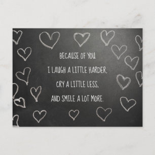 Carte Postale Saint-Valentin à cause de vous