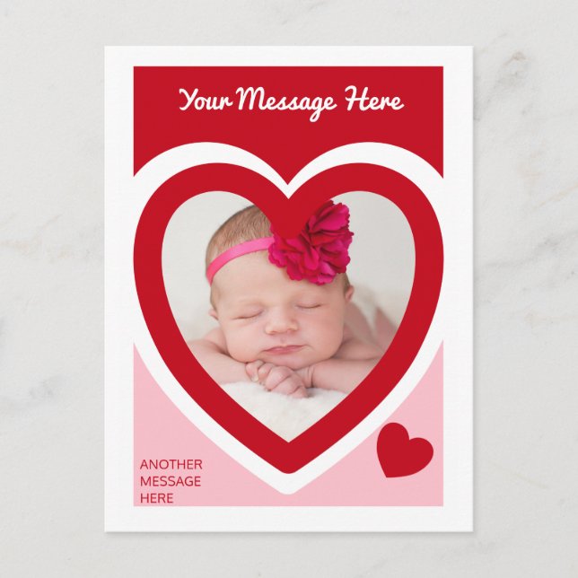Carte Postale Saint-Valentin Candy Hearts Box Photo personnalisé (Devant)