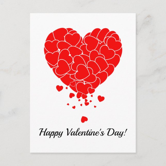Carte Postale Saint-Valentin - Coeur de coeur (Devant)