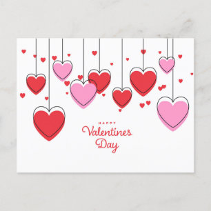 Carte postale Saint-Valentin - Cordes de coeur