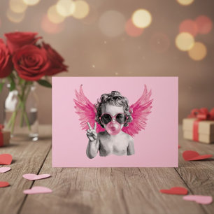 Carte Postale Saint-Valentin Cupidon soufflant des bulles Jour d