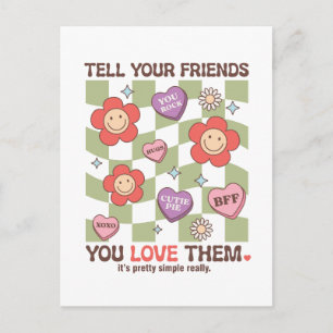 Carte Postale Saint-Valentin Dites à Vos Amis Que Vous Les Aimez