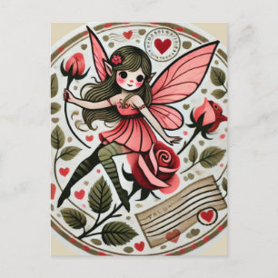Carte Postale Saint Valentin Fairy Valentine