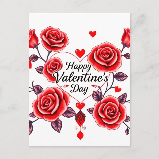 Carte Postale Saint Valentin fête de l'amour (Devant)