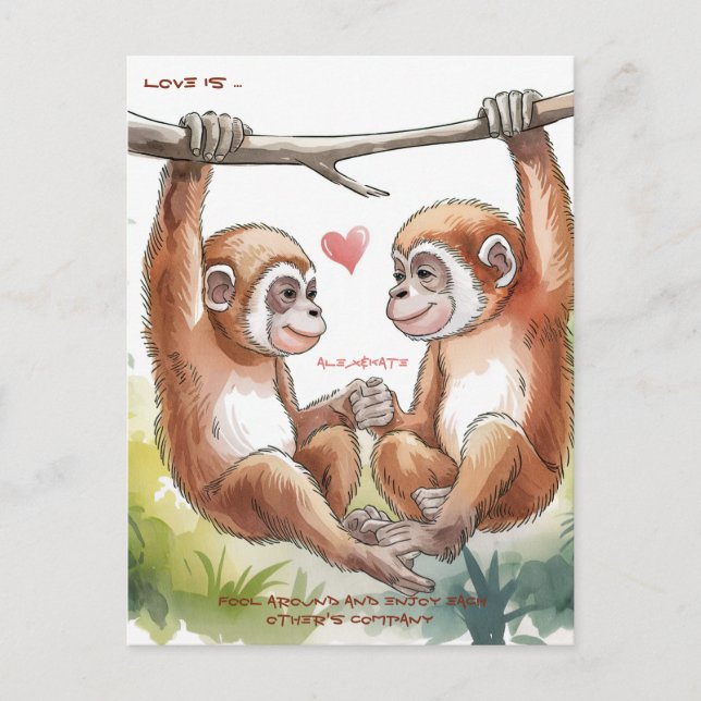 Carte Postale Saint-Valentin Gibbons (Devant)