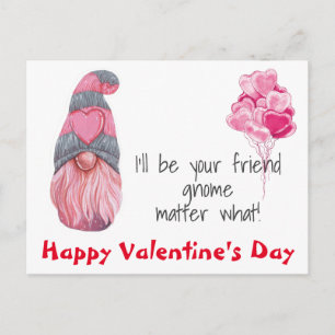Carte Postale Saint Valentin Je serai votre ami Gnome Matter