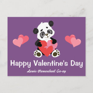 Carte Postale Saint Valentin Panda de Your Homeschool Co op