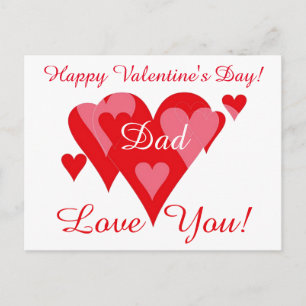 Carte Postale Saint-Valentin par Janz pour Papa Je t'aime