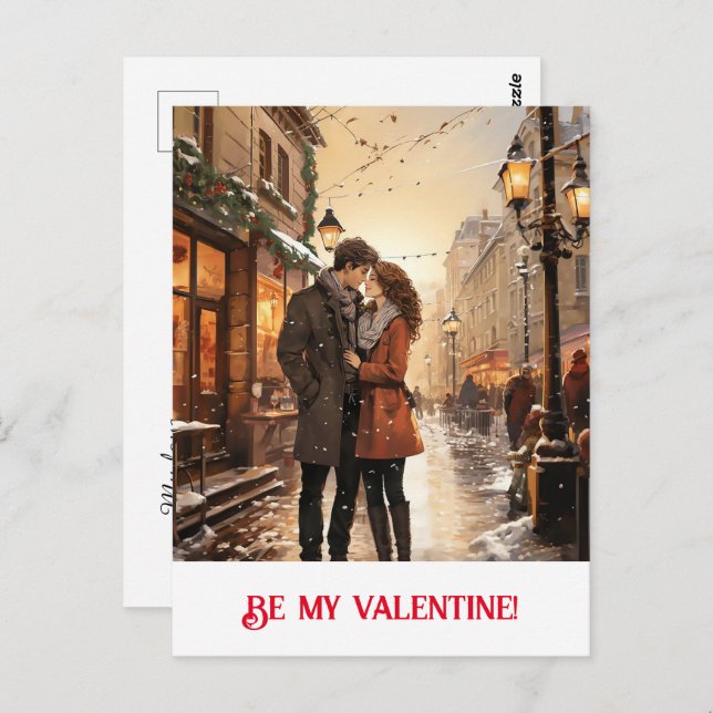 Carte Postale Saint-Valentin. Parlez de votre amour ! (Devant / Derrière)