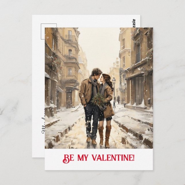 Carte Postale Saint-Valentin. Parlez de votre amour ! (Devant / Derrière)