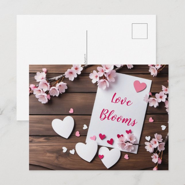 Carte Postale Saint Valentin, Point de passage (Devant / Derrière)
