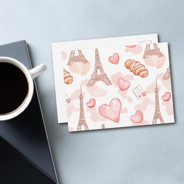 Carte Postale Saint-Valentin Romance Parisienne (Créateur téléchargé)