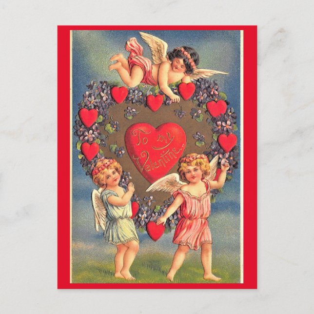 Carte Postale Saint-Valentin vintage (Devant)