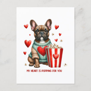 Carte Postale Saint Valentines Bulldog français