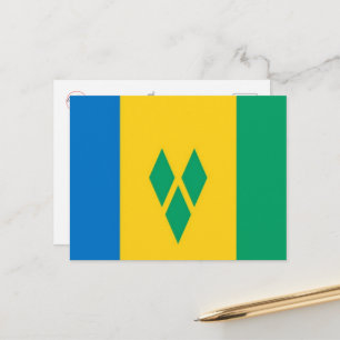 Carte Postale Saint-Vincent-et-les Grenadines - Drapeau -