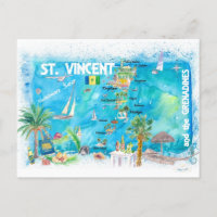 Saint-Vincent-les Grenadines Antilles Illustrées V
