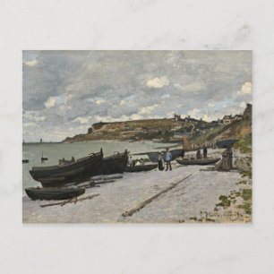 Carte Postale Sainte-Adresse de Monet - Bateaux Mer Ciel nuageux