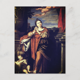 Carte Postale Sainte Agnès par Domenichino (v. 1620)