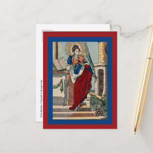 Carte Postale Sainte-Barbe avec artillerie (M 007)