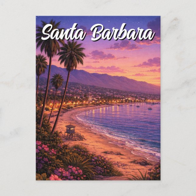 Carte Postale Sainte-Barbe Californie (Devant)