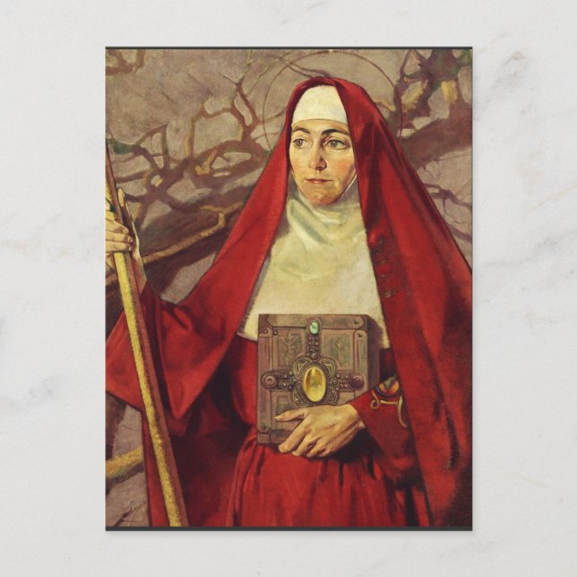 Carte Postale Sainte Brigitte de Kildare Flamme Celtique Art Sac (Devant)