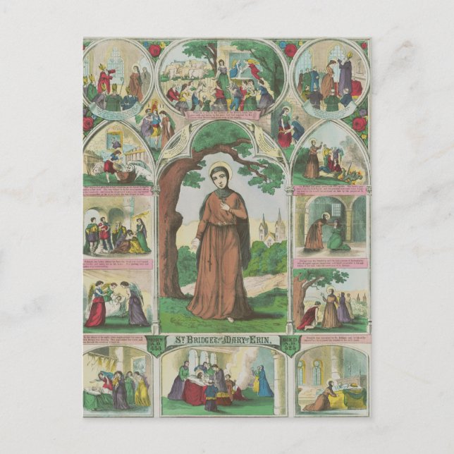 Carte Postale Sainte Brigitte d'Irlande (Devant)