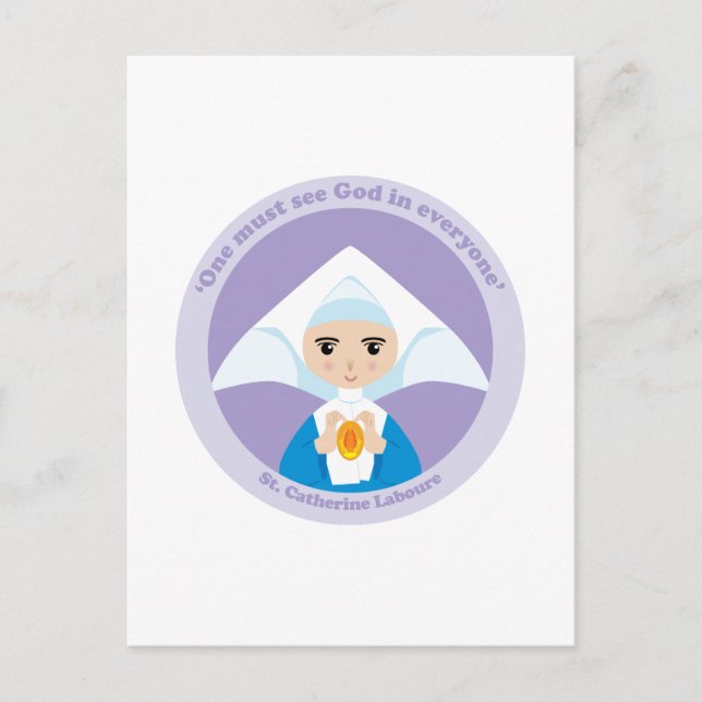 Carte Postale Sainte Catherine Laboure (Devant)