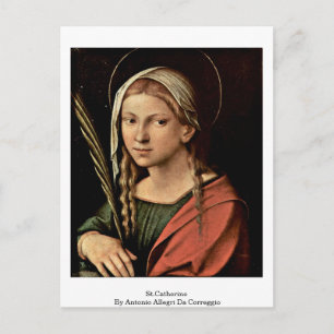 Carte Postale Sainte-Catherine Par Antonio Allegri Da Correggio