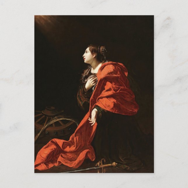Carte Postale Sainte Catherine par Bartolomeo Cavarozzi (Devant)