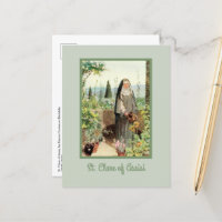 Sainte Claire d'Assise Arrosant des Fleurs (M 065)