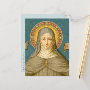Carte Postale Sainte Claire d'Assise (SAU 027a)