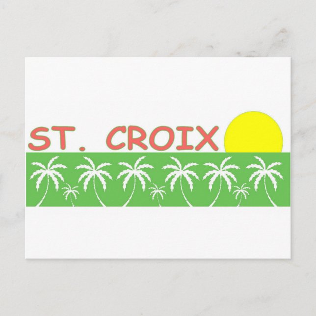Carte Postale Sainte-Croix, Îles Vierges américaines (Devant)