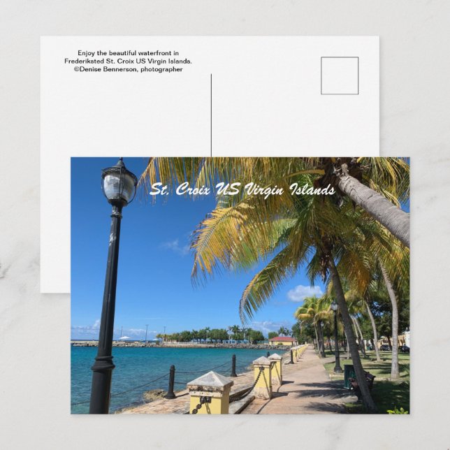 Carte Postale Sainte-Croix Îles Vierges américaines Frederiksted (Devant / Derrière)