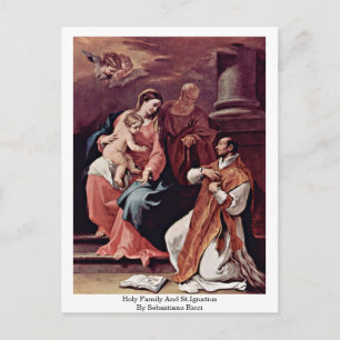 Carte Postale Sainte Famille Et Saint Ignace Par Sebastiano Ricc
