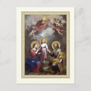 Carte Postale Sainte Famille Jésus Marie Joseph Religieux Vintag
