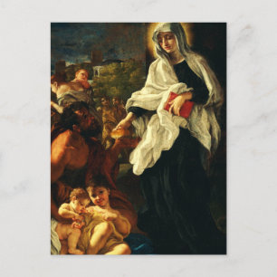 Carte Postale Sainte Françoise de Rome Mystique Religieuse