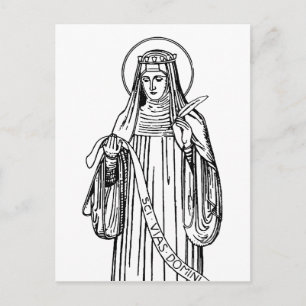 Carte Postale Sainte Hildegarde de Bingen Mystique Médiévale