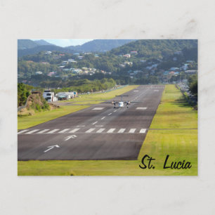 Carte Postale Sainte-Lucie Avion et Airstrip photo